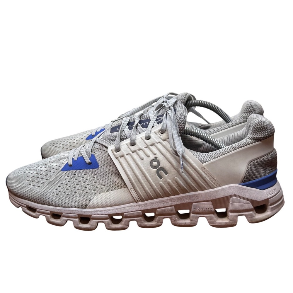 On Running Cloudswift Mens 12 Grey Blue Road Running Shoes 41.99004 Helion - Picture 4 of 11